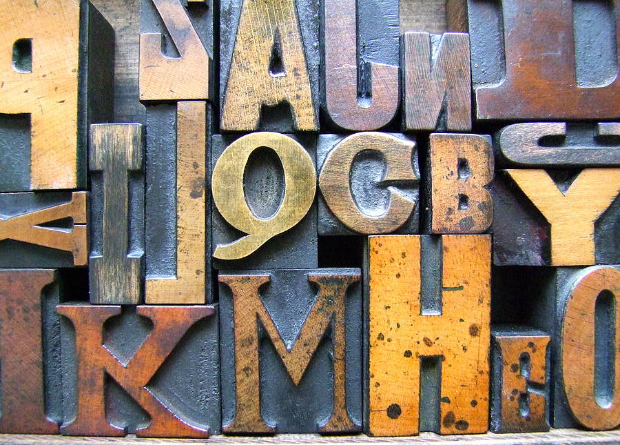 vintage letterpress printers blocks large by home & glory