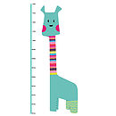 giraffe height chart colour wall sticker by spin collective