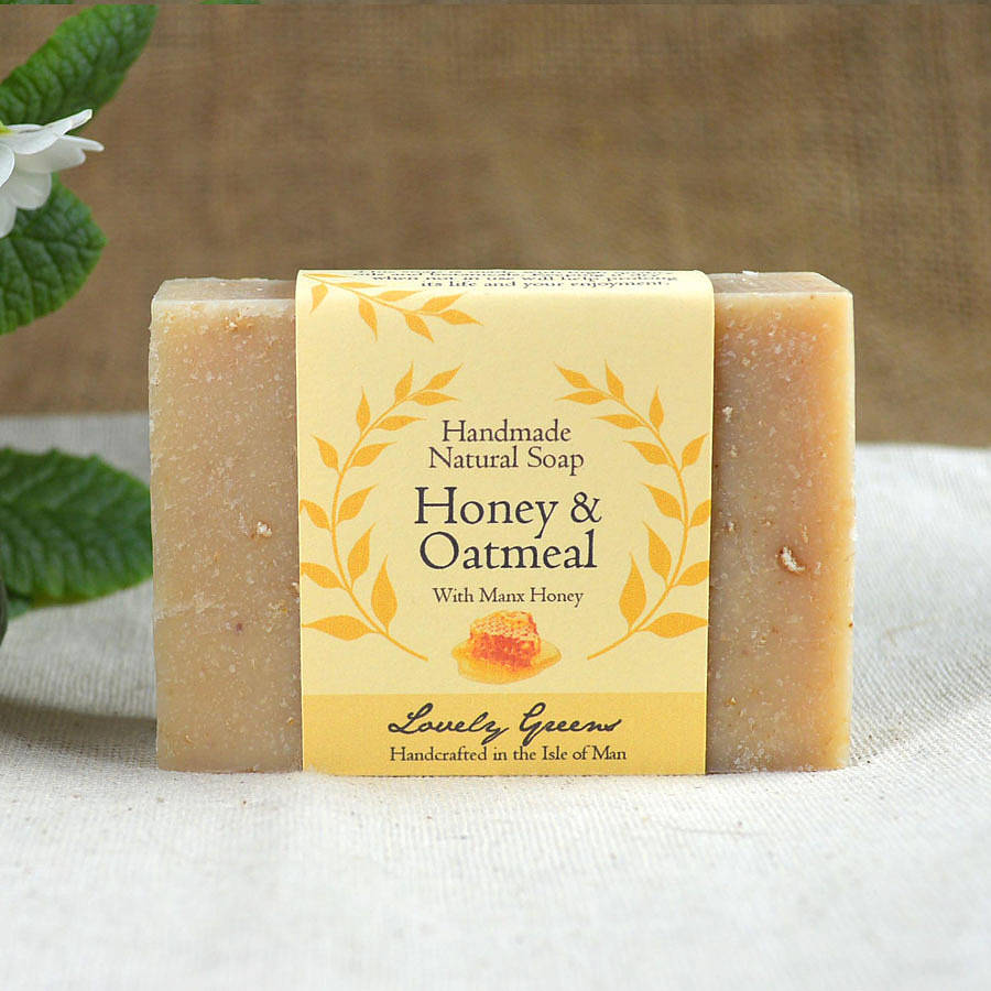 natural honey and oatmeal soap by lovely greens handmade