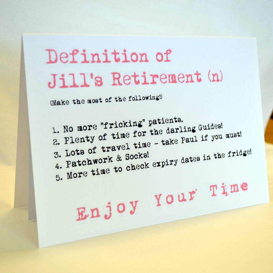 personalised definition of retirement card by sew very ...