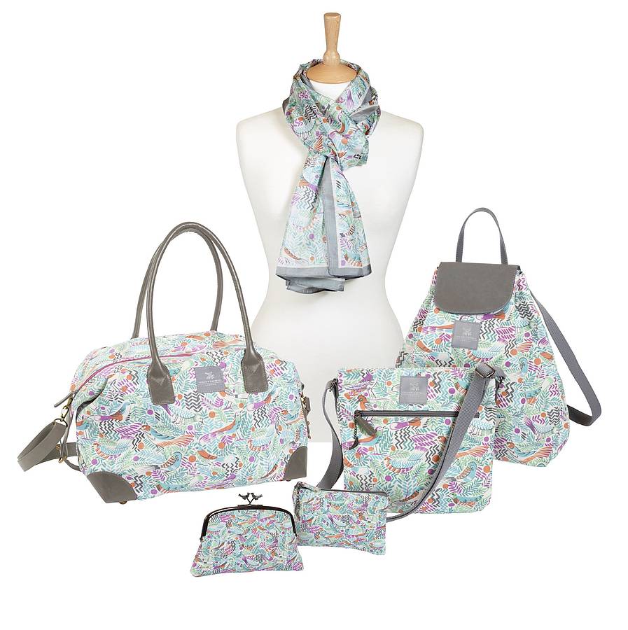 tropical birds clasp purse by collier campbell