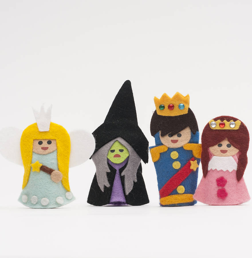 felt fairytale finger puppet kit by make it friday