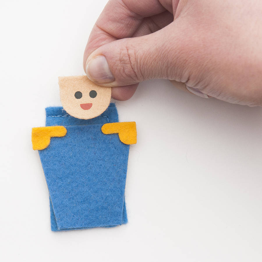 felt fairytale finger puppet kit by make it friday