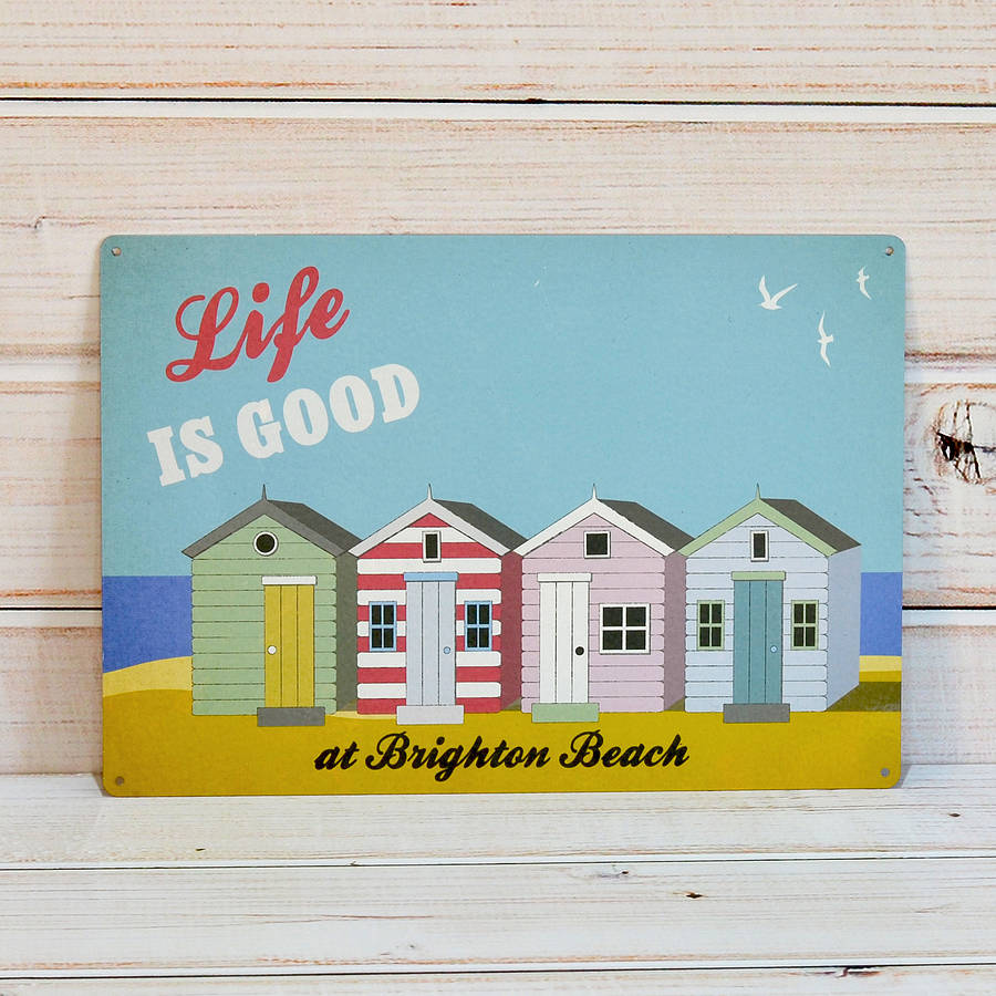 &lsquo;personalised vintage style beach sign&rsquo; by oakdene designs