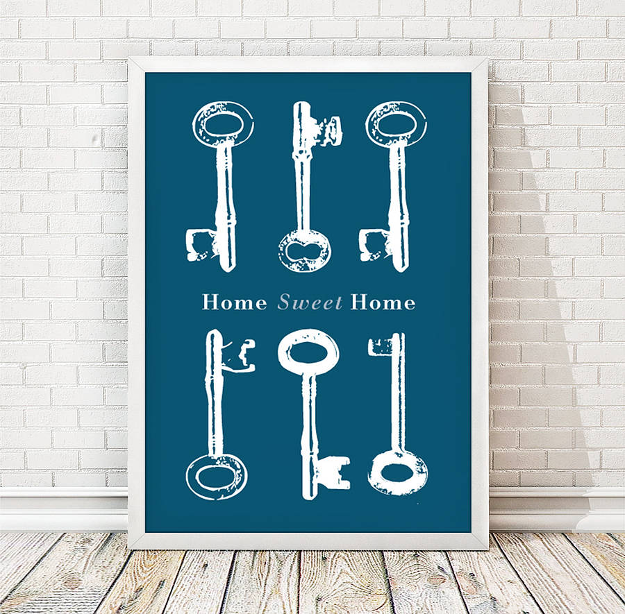 personalised home keys print by over & over