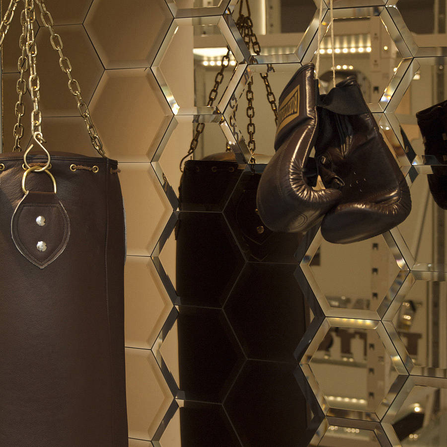 rectangular and hexagonal mirrored tiles by out there rectangular and hexagonal mirrored tiles by out there