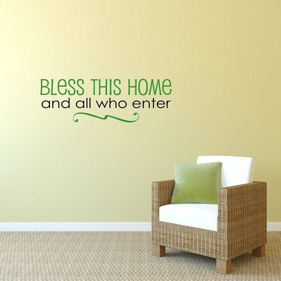bless this home hallway wall sticker by mirrorin