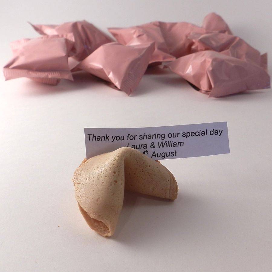 150 personalised wedding fortune cookie wedding favours by little