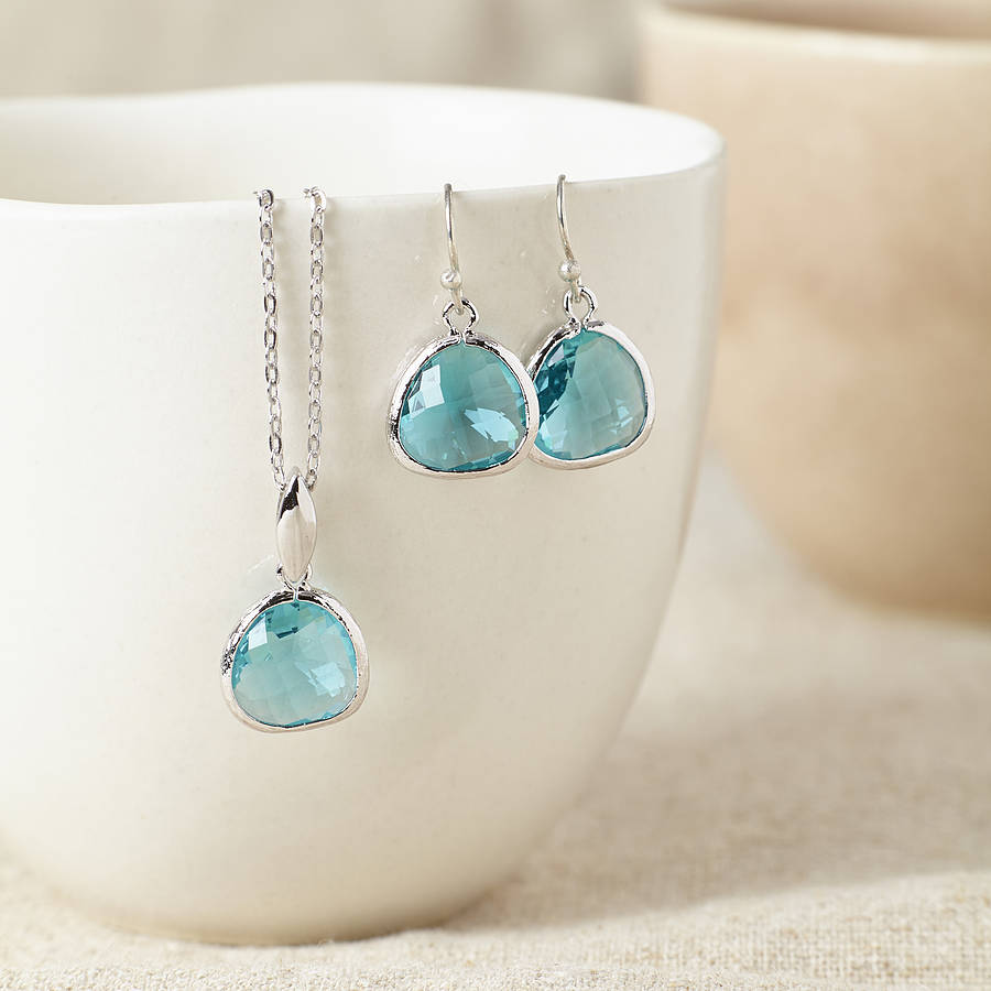 silver turquoise gemstone set by misskukie