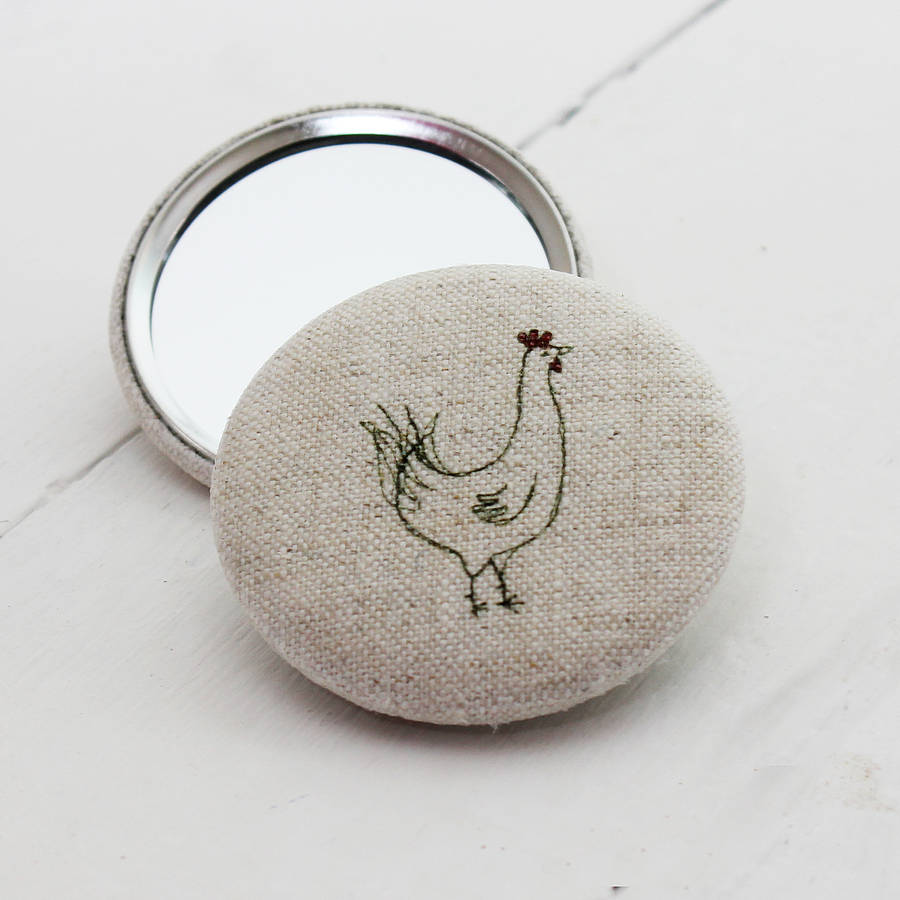 printed hen party mirror by snapdragon