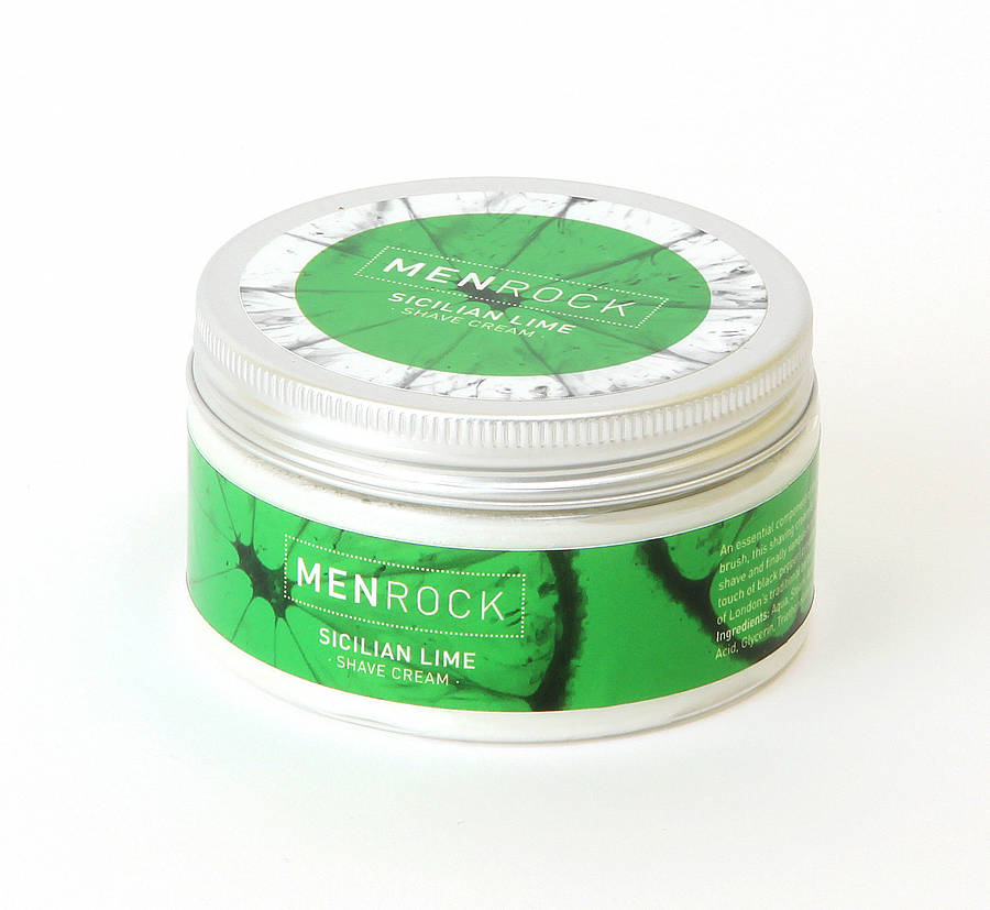 sicilian lime shave cream by men rock