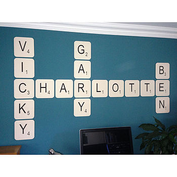 giant scrabble wall letter by copperdot | notonthehighstreet.com