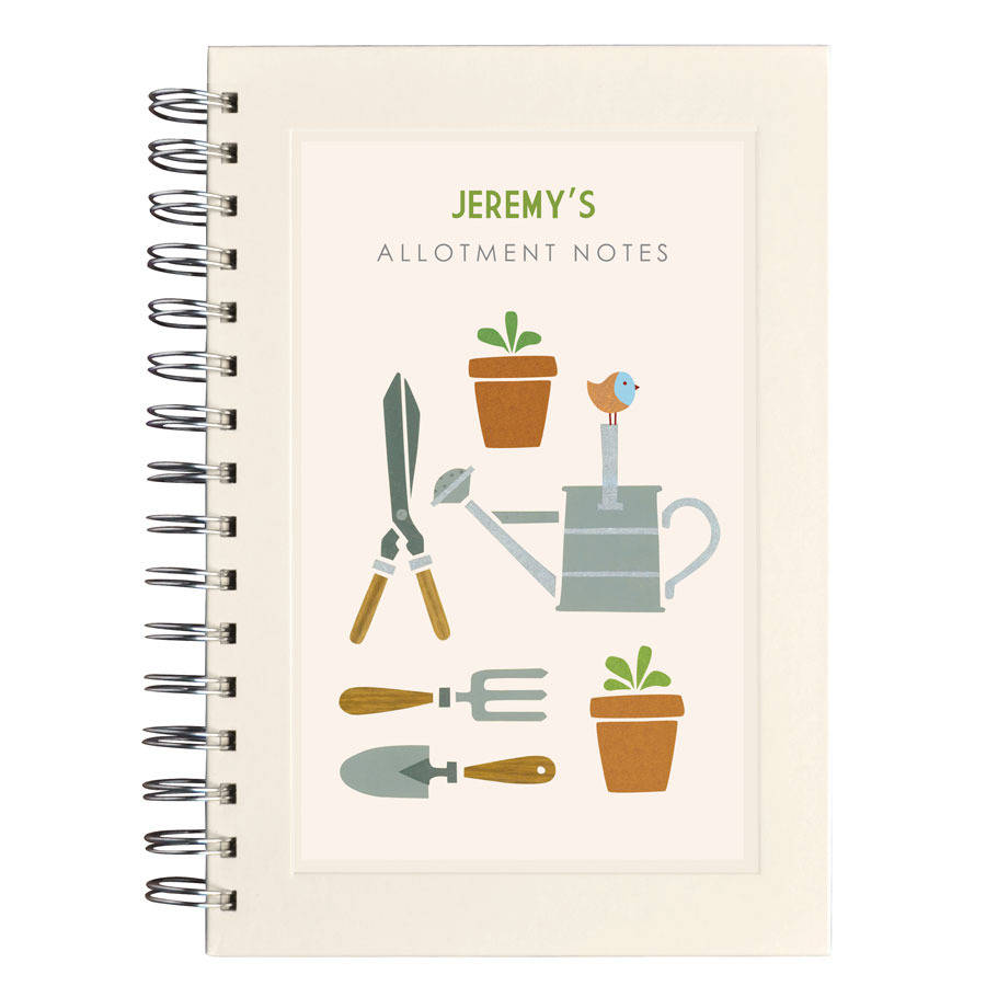 large personalised gardening notebook by made by ellis