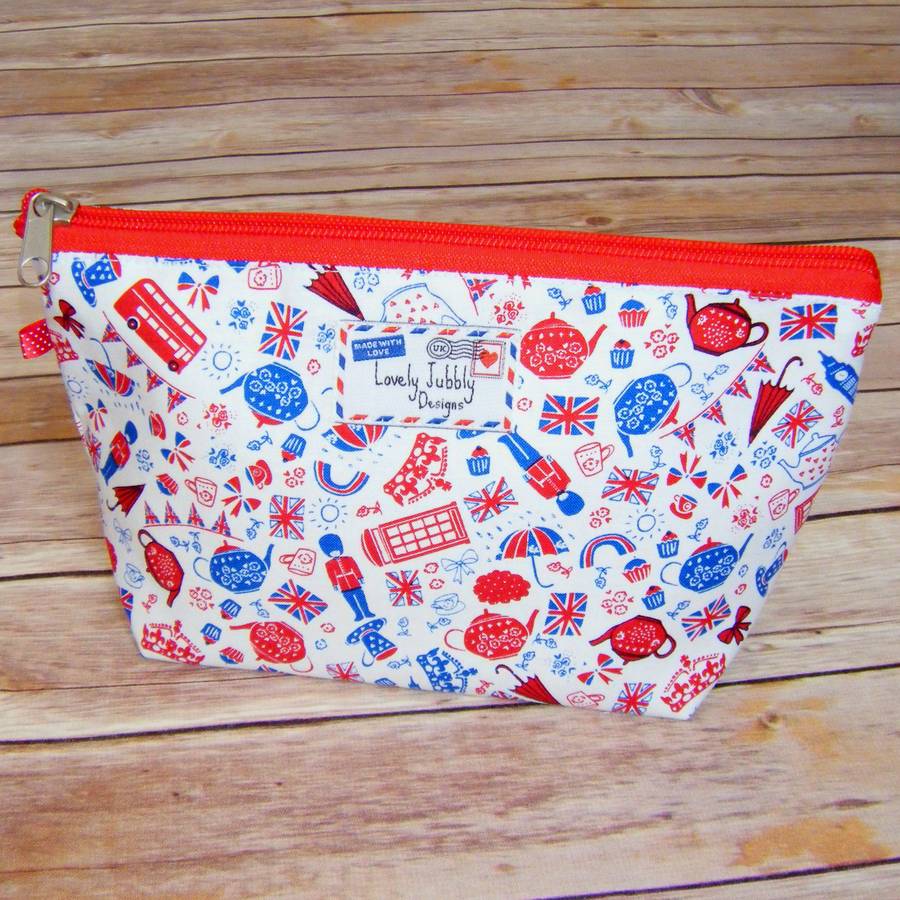 london union jack british cosmetic wash bag by lovely jubbly