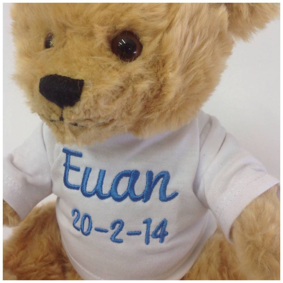 personalised new baby teddy