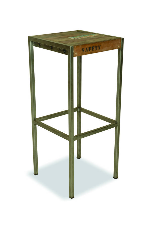 boatwood industrial high bar chair by made with love designs ltd