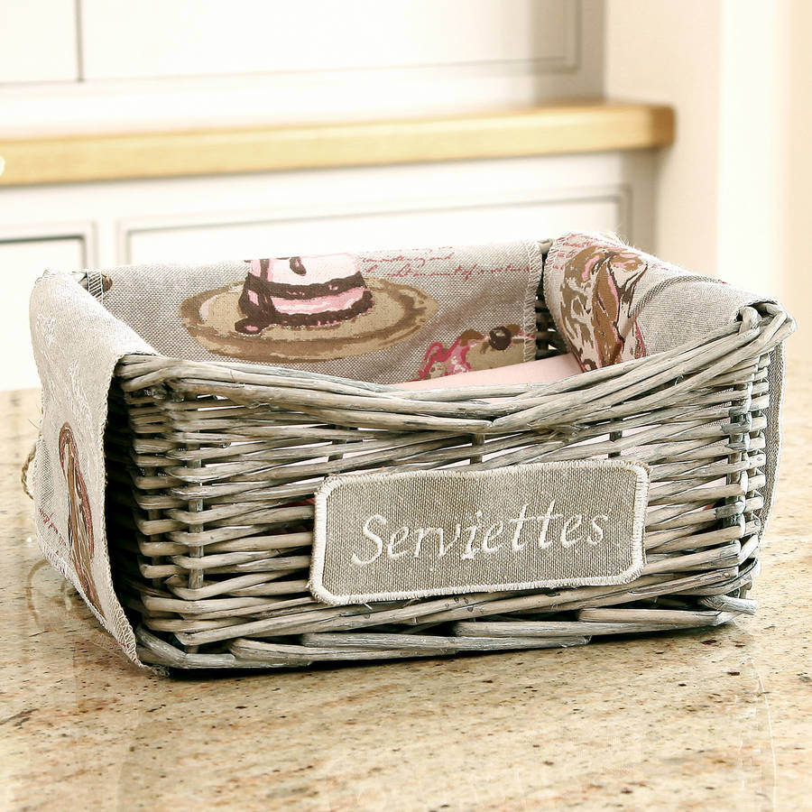 vintage table napkin holder basket with free napkins by dibor