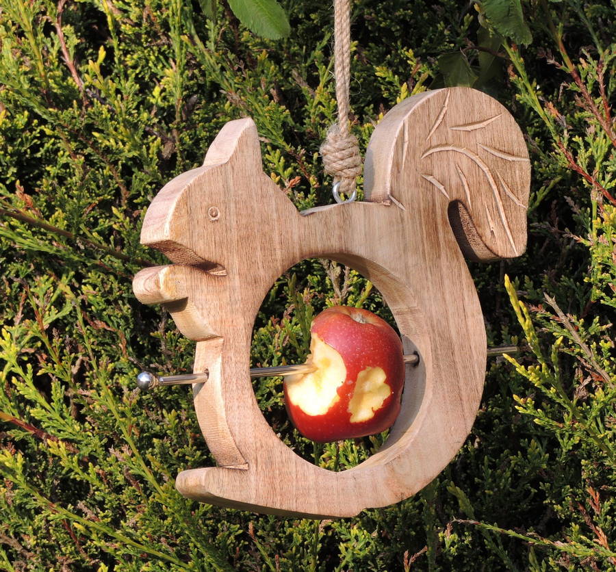 wooden squirrel bird feeder by alphs (alphabet interiors