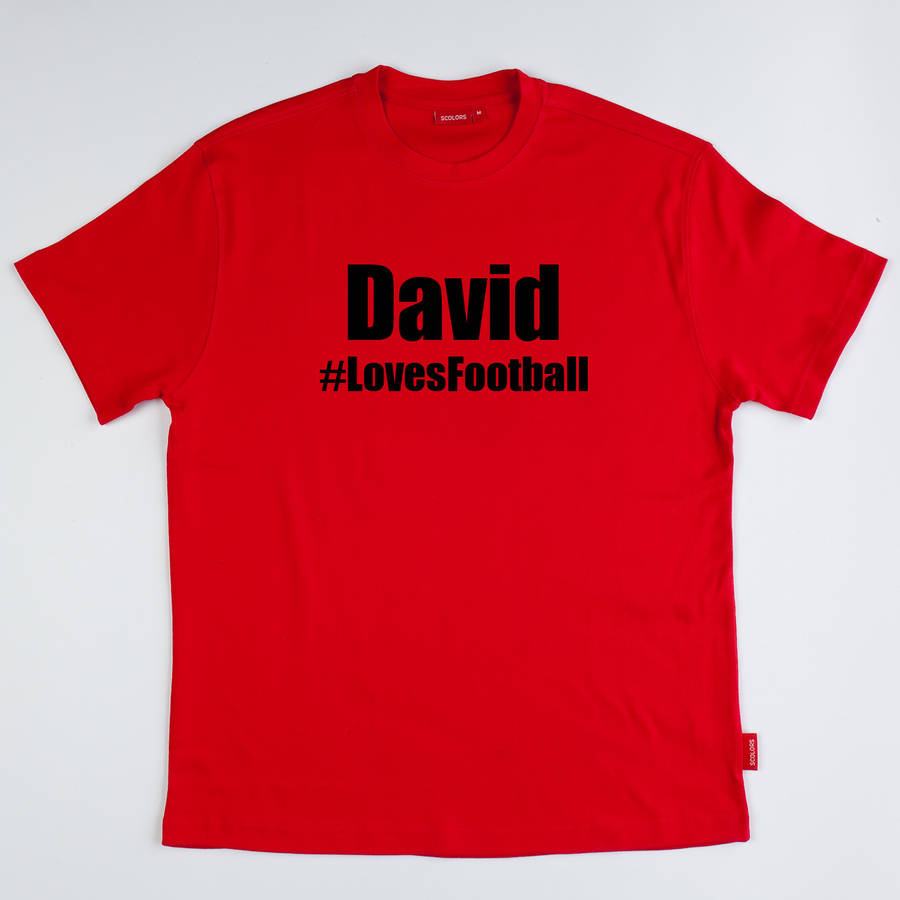 men's personalised hashtag t shirt by simply colors