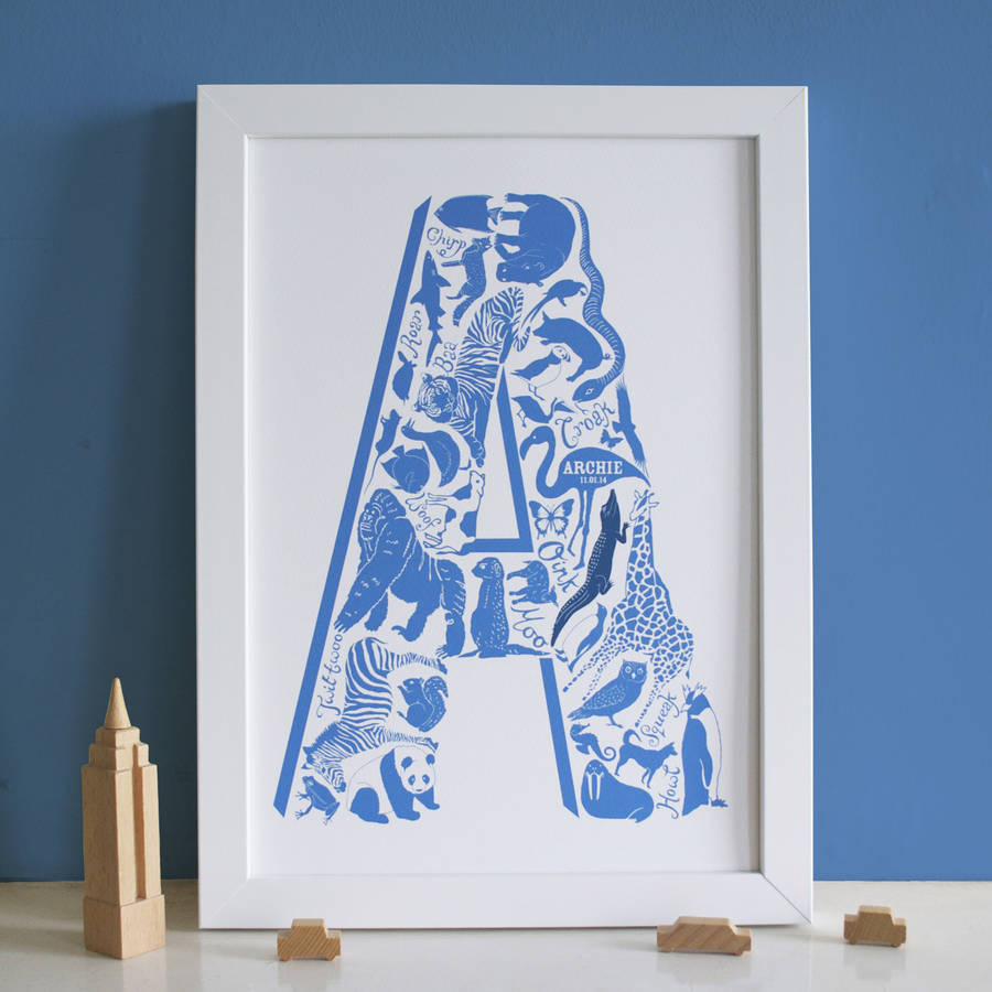 personalised letter christening print by lucy loves this