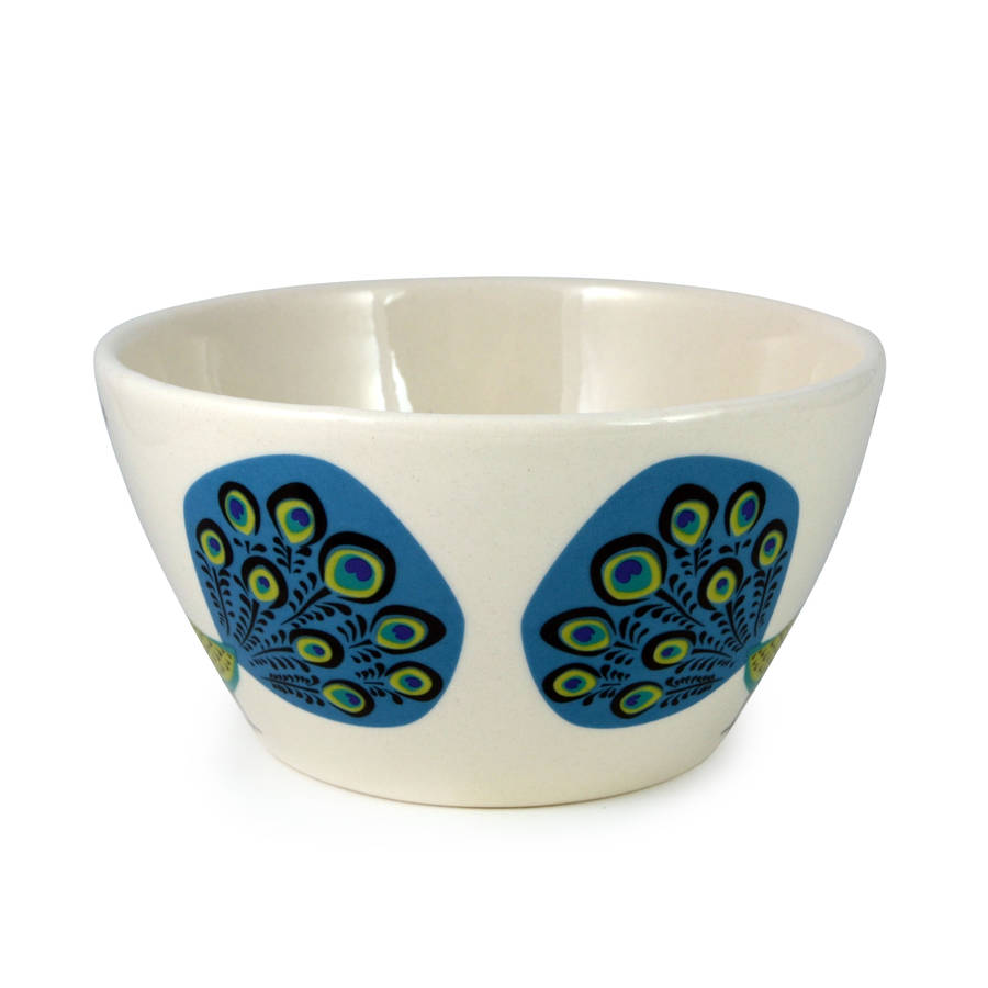 peacock bowl by hannah turner