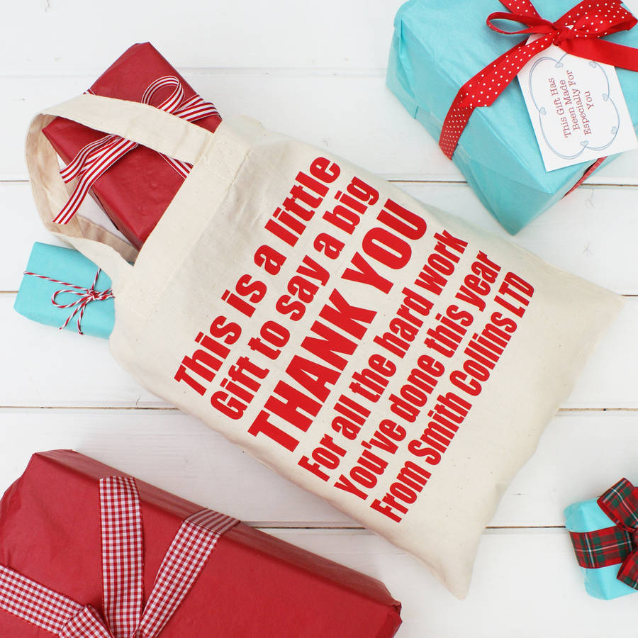 personalised corporate thank you gift bags by sparks living