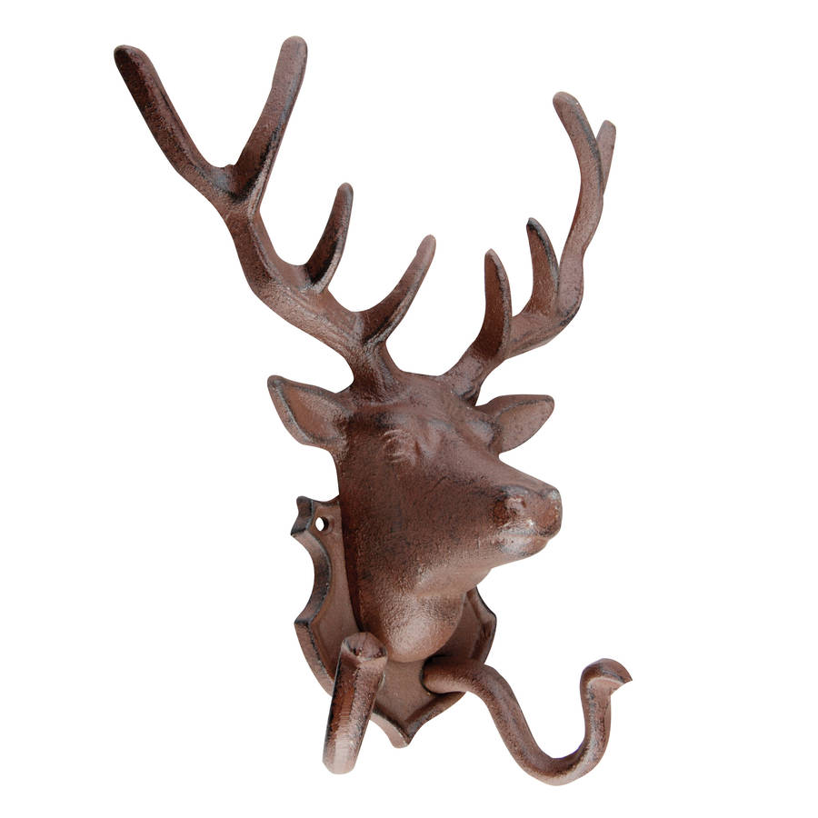 cast iron stag coat hook by garden selections