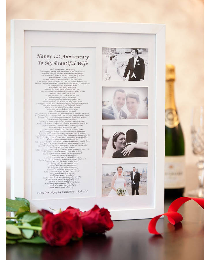 wedding gift voucher framed poem and photos by the poetry studio ...