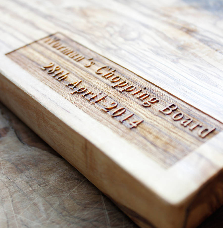 Personalised Olive Wood Chopping Cheese Board By The Rustic Dish 