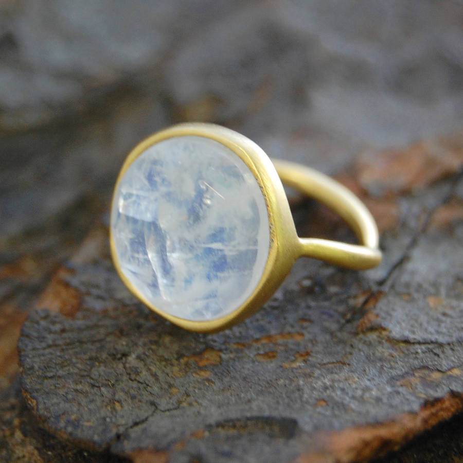 Rose Band Moonstone Ring Rose Band Moonstone Ring