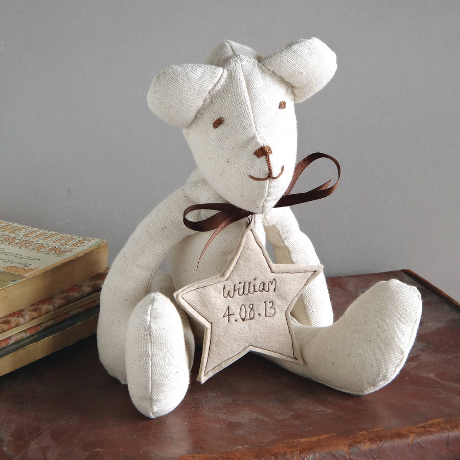 personalised new baby teddy