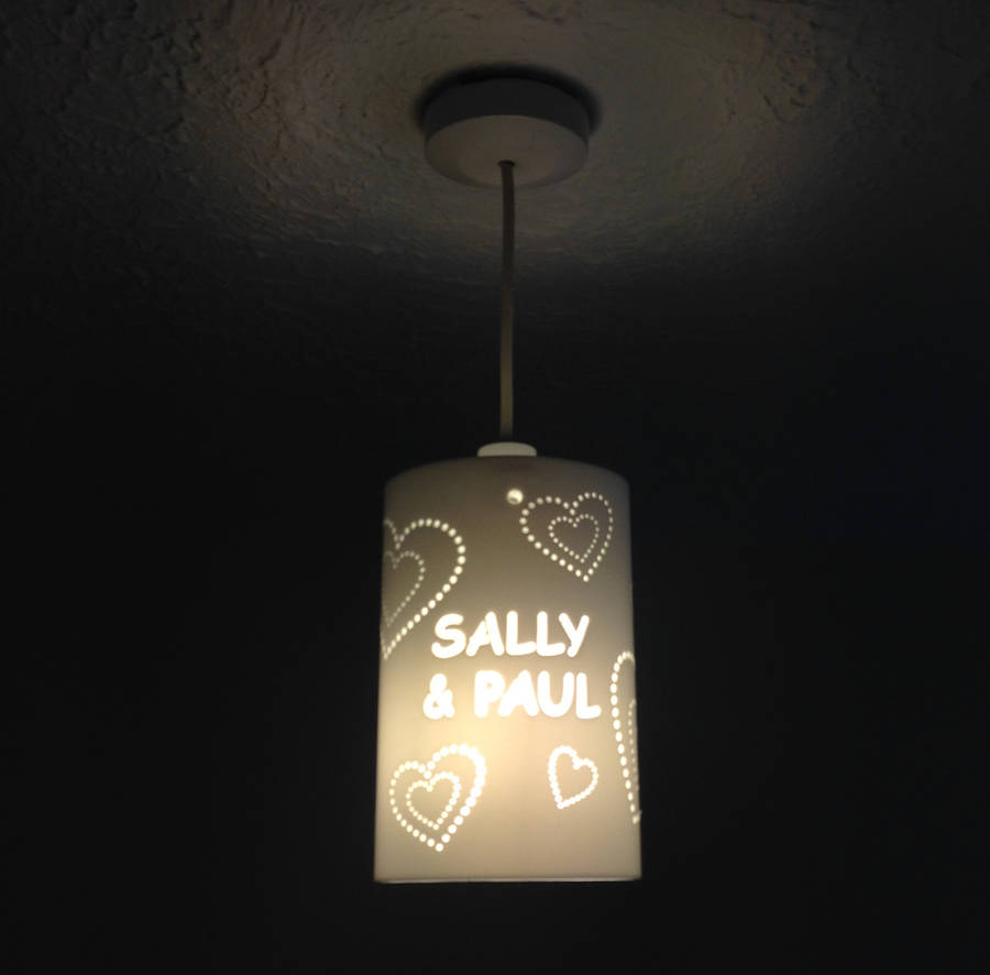 personalised heart shade by kirsty shaw