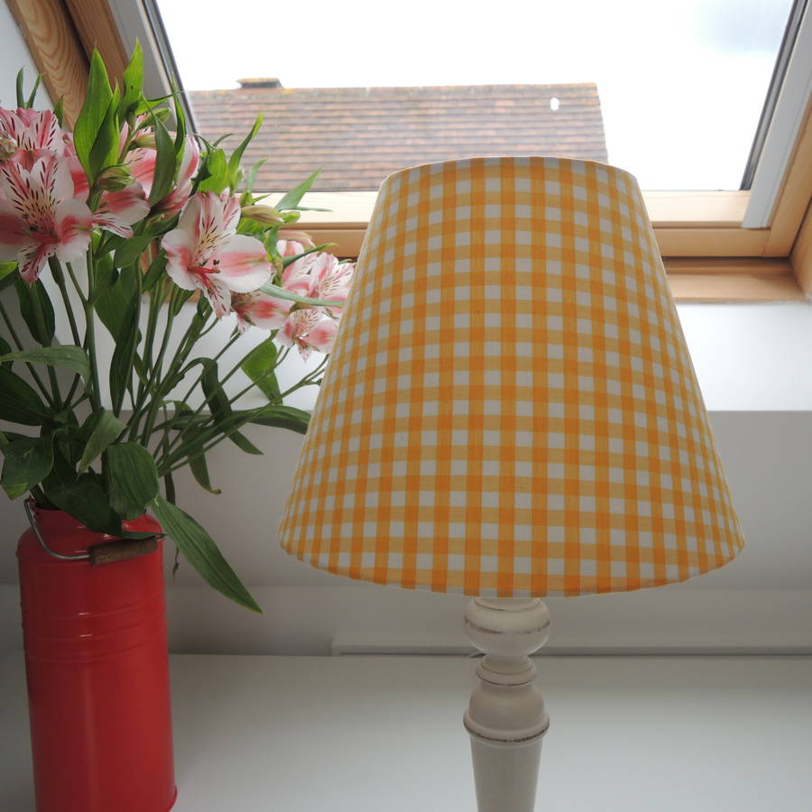 gingham fabric lampshade by the shabby shade