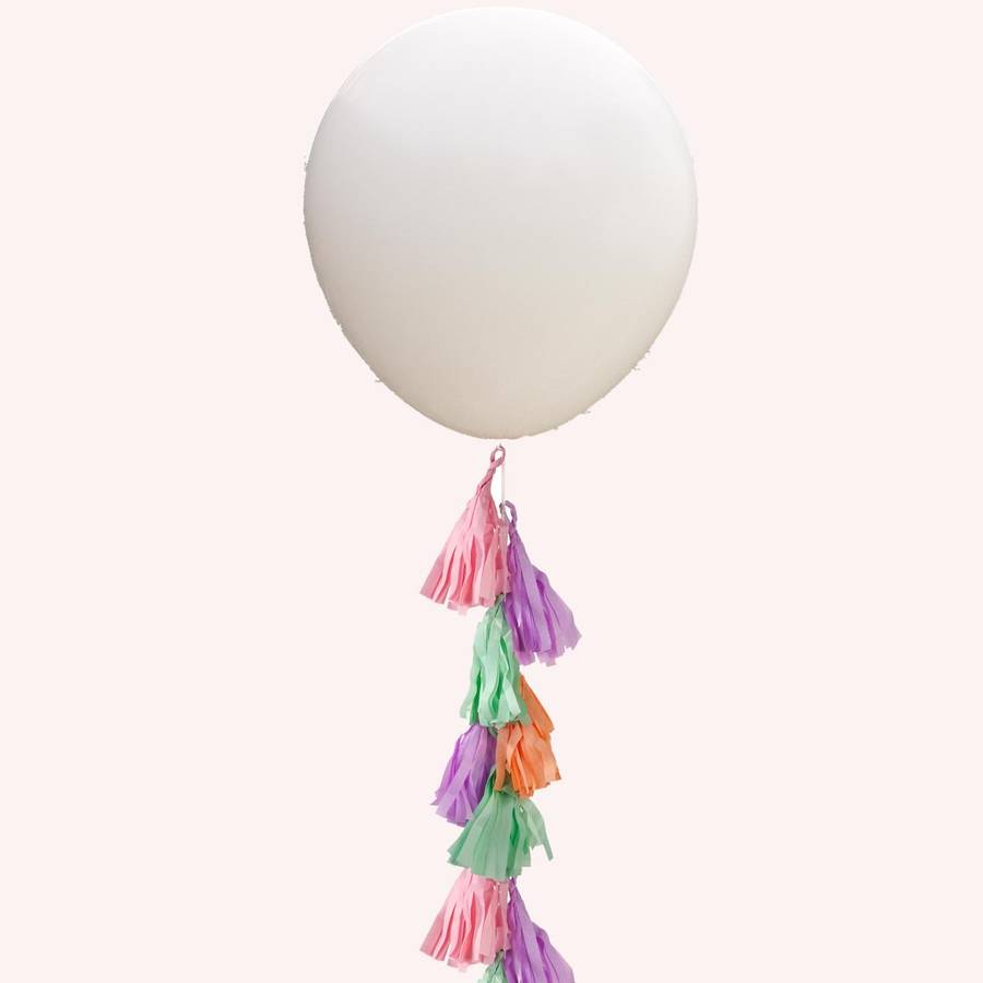 three giant white round wedding balloons by the wedding of my dreams