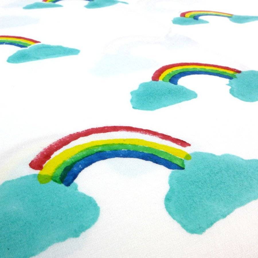 rainbow cot bed fitted sheet by lulu and nat