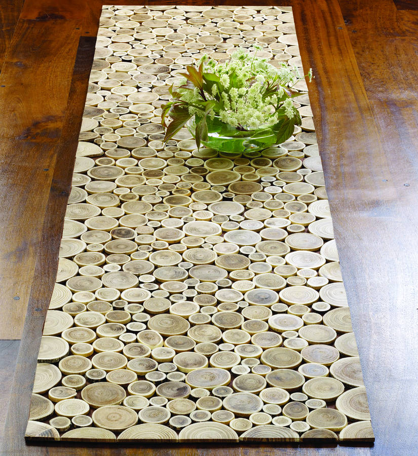 birch bark table runner , mat and coasters by thelittleboysroom