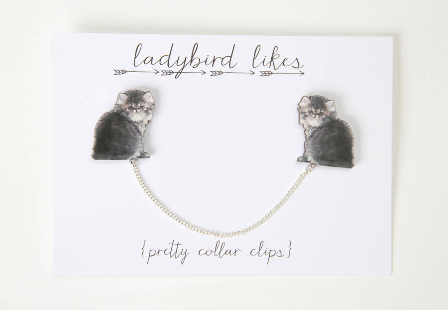 grumpy cat collar clips by ladybird likes
