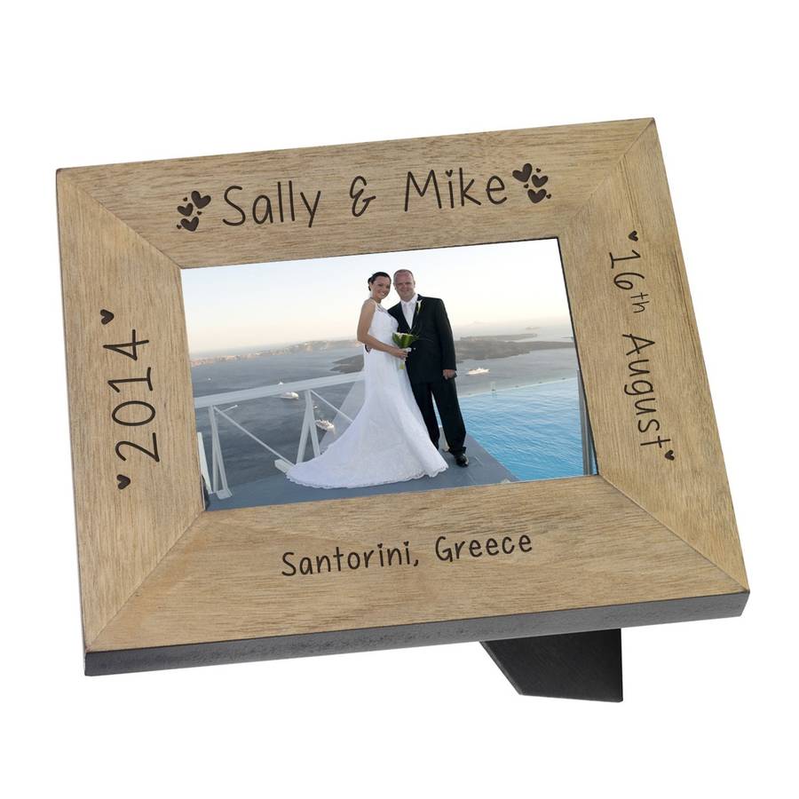 bride and groom wedding message photo frame by babyfish