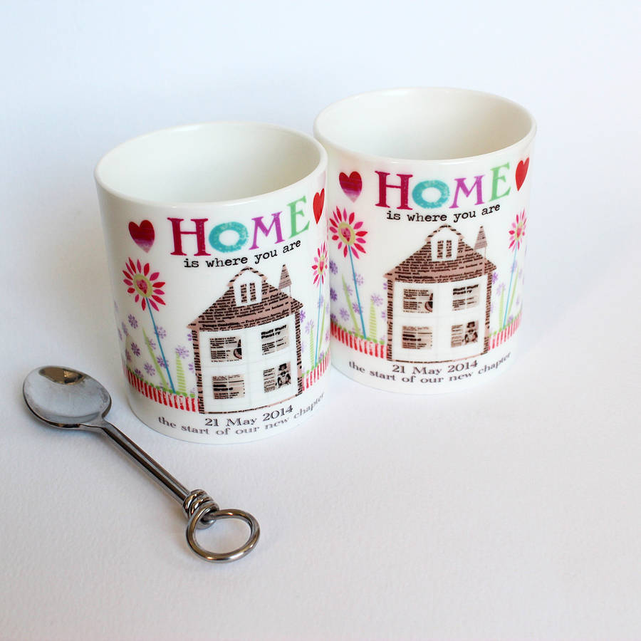 personalised new home mug by lovehart