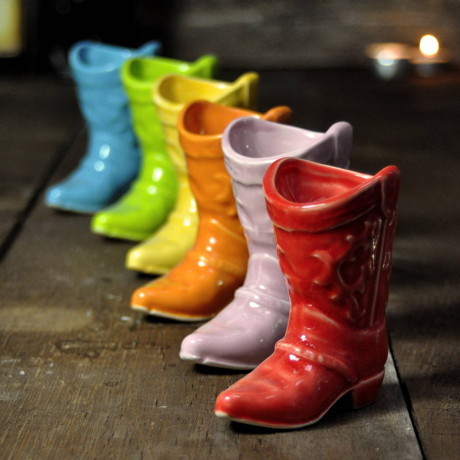 cowboy boot shot cups by bespoke barware