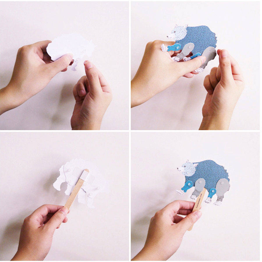 diy handmade paper animal puppet kit by toothpic nations