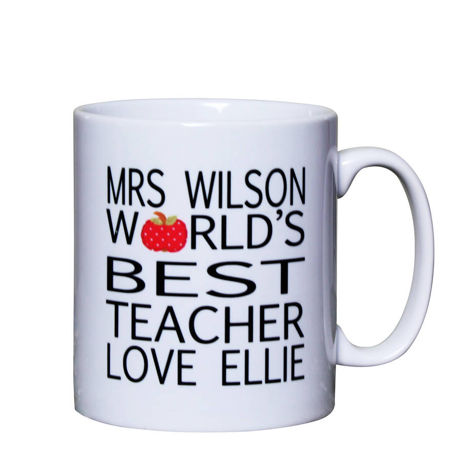 personalised 'world's best teacher' mug by snapdragon