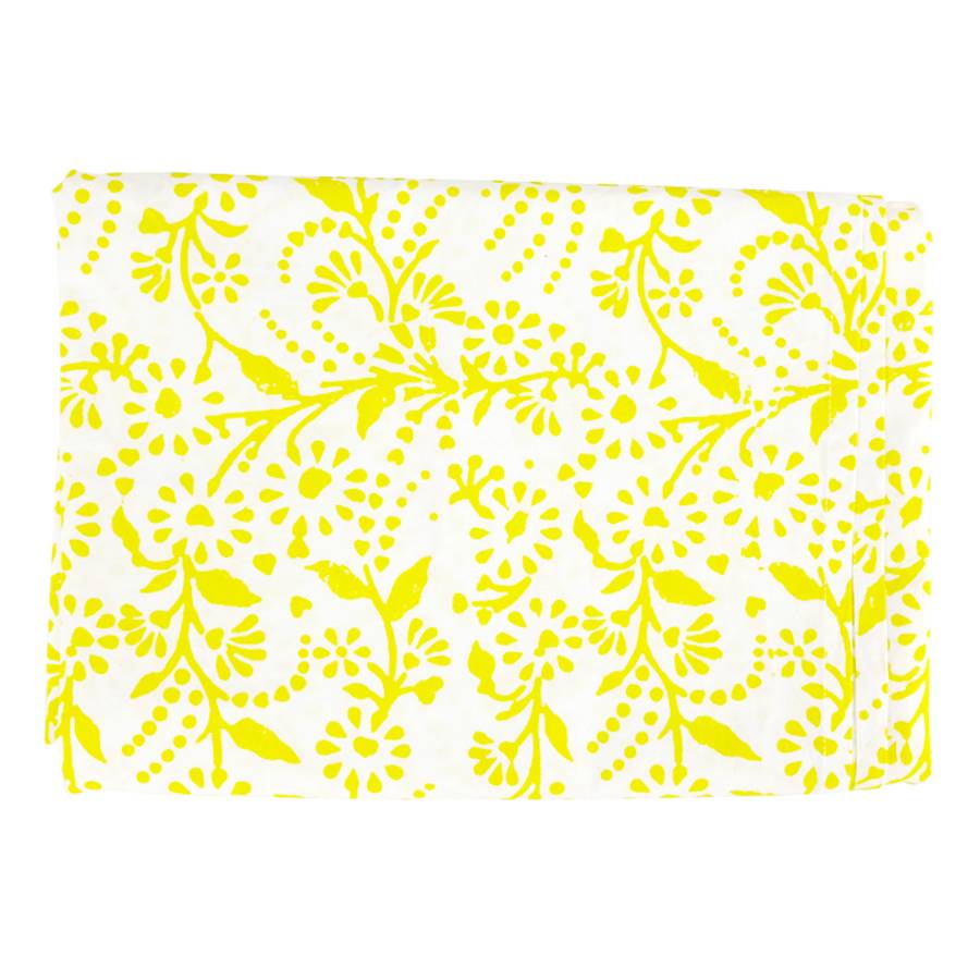yellow floral tablecloth by lulu and nat