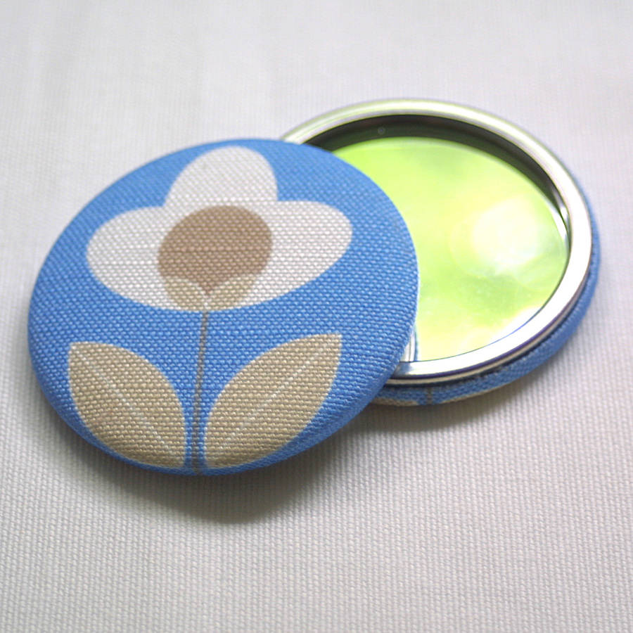 tulip fabric pocket mirror by louise brainwood