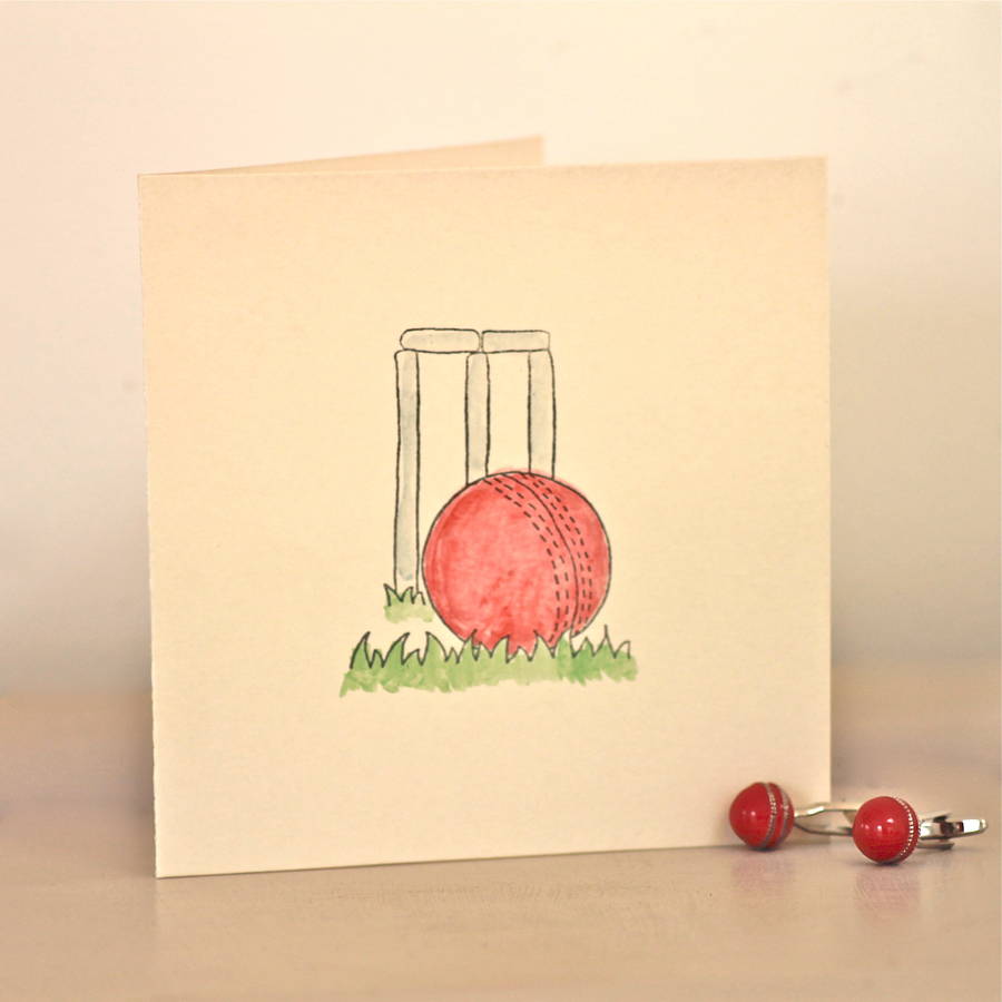 Handmade Cricket Birthday Card By Chapel Cards