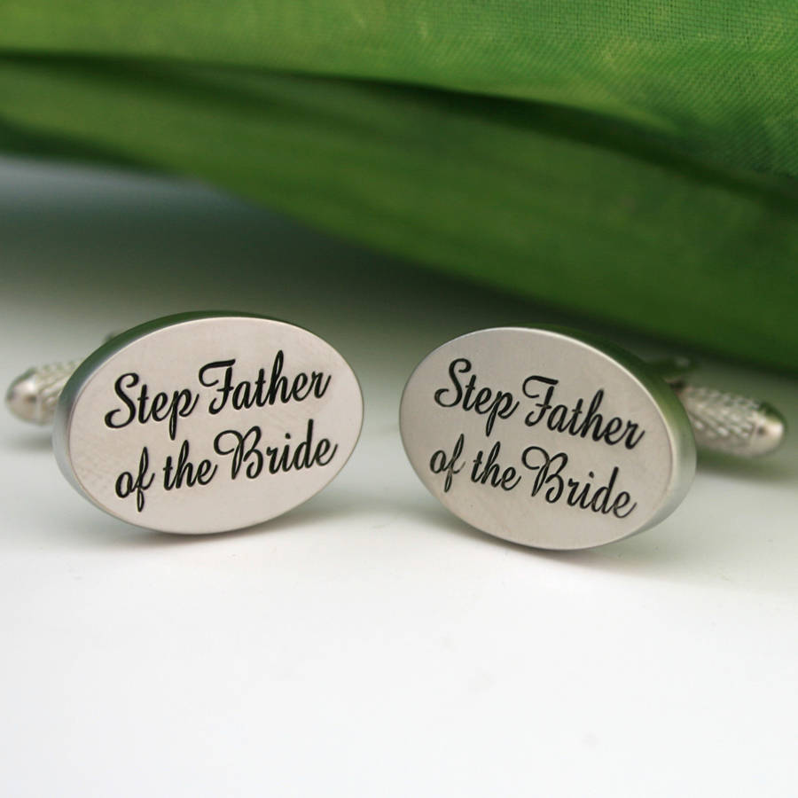 step father of the bride cufflinks by a type of design