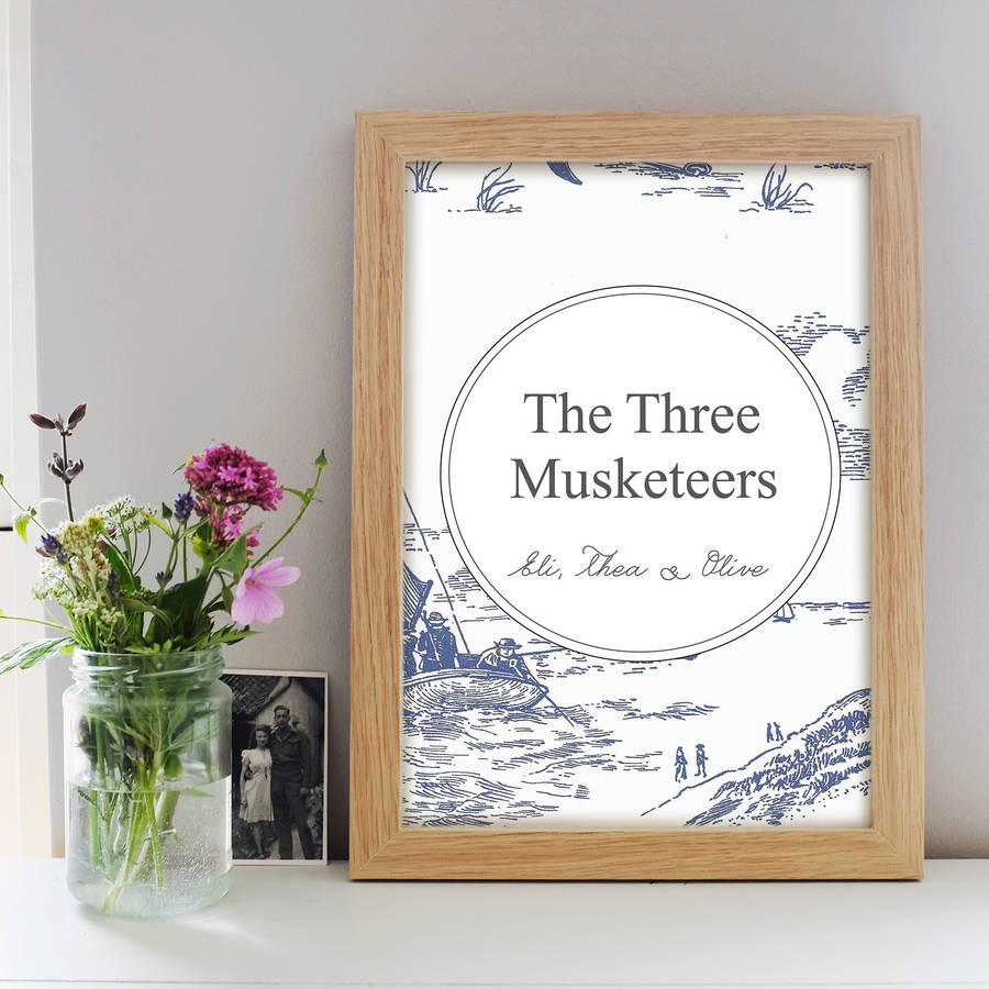 personalised book cover print by little pieces