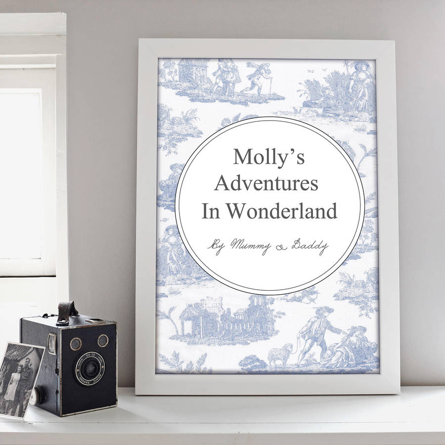 personalised book cover print by little pieces