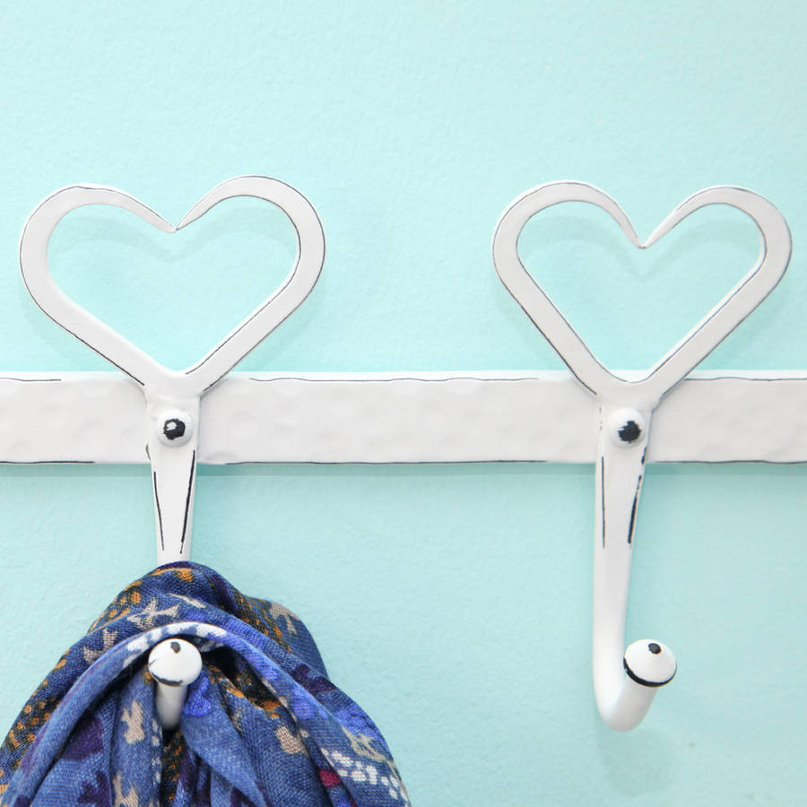 four heart peg wall hook by red berry apple