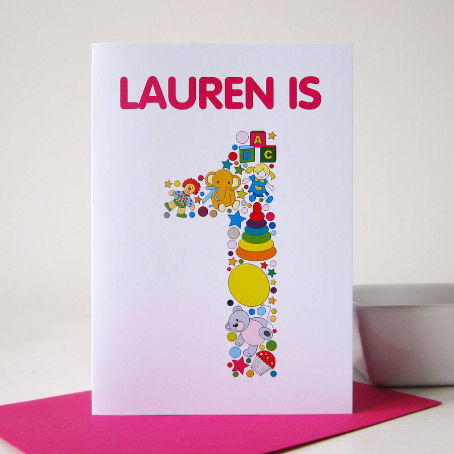 personalised child's birthday card/print by mrs l cards